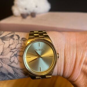 Nixon Gold Stainless Steel Bracelet Watch - Polished Gold Tone